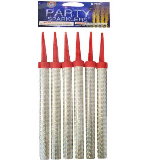 (60pack )6"Inch 6pc Silver Party Sparklers for Birthday and Bottle service VIP party’s and Restaurant BUY BY THE CASE